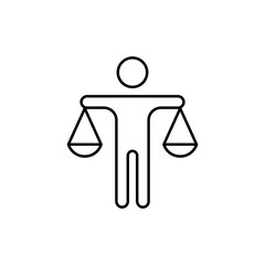 ethics concept line icon. Vector