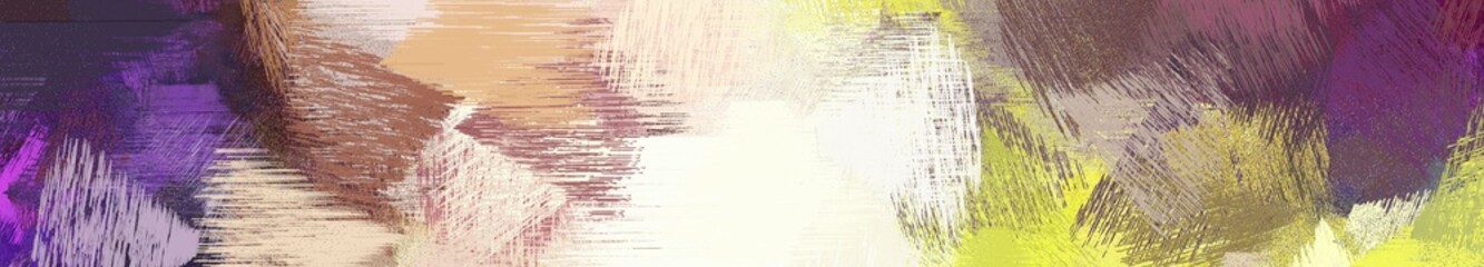 wide landscape graphic with art brush strokes background with wheat, light gray and old mauve. can be used for wallpaper, cards, poster or banner