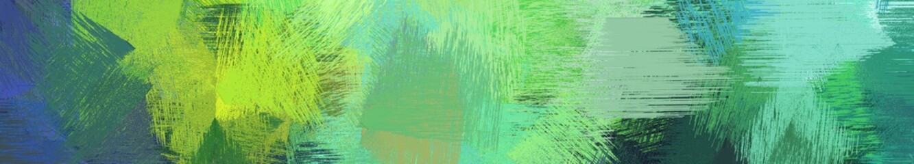 wide landscape graphic with creative brush strokes background with pastel green, dark slate gray and sky blue