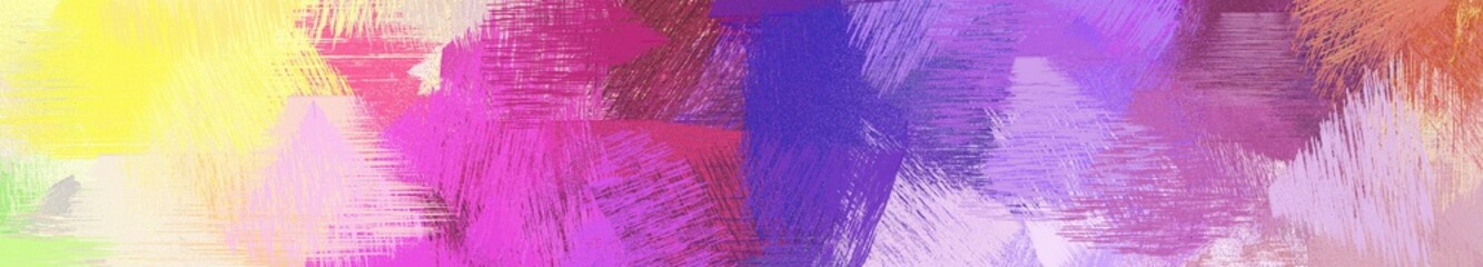 wide landscape graphic with art brush strokes background with medium orchid, wheat and orchid