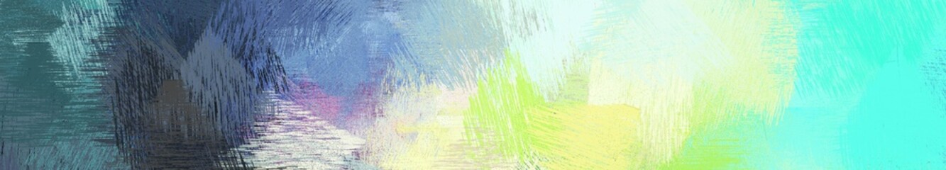 wide landscape graphic with colorful brush strokes background with tea green, dim gray and dark slate gray