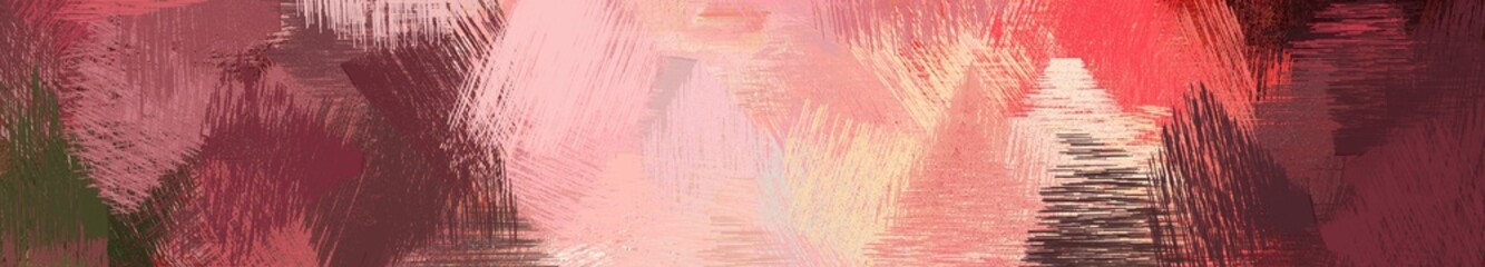 wide landscape graphic with colorful brush strokes background with dark moderate pink, baby pink and old mauve. can be used for wallpaper, cards, poster or banner