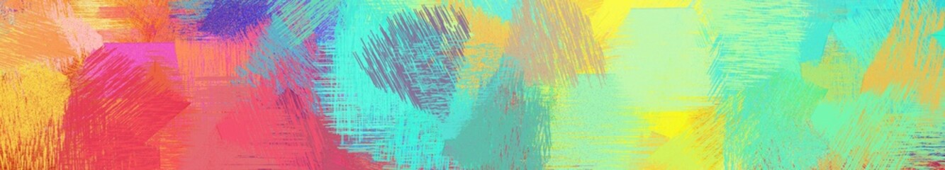 wide landscape graphic with abstract brush strokes background decoration with dark sea green, tan and moderate pink