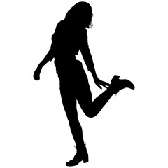 silhouette of a woman in a short dress