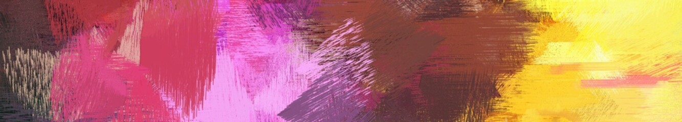 wide landscape graphic with colorful brush strokes background with moderate red, khaki and dark moderate pink. can be used for wallpaper, cards, poster or banner