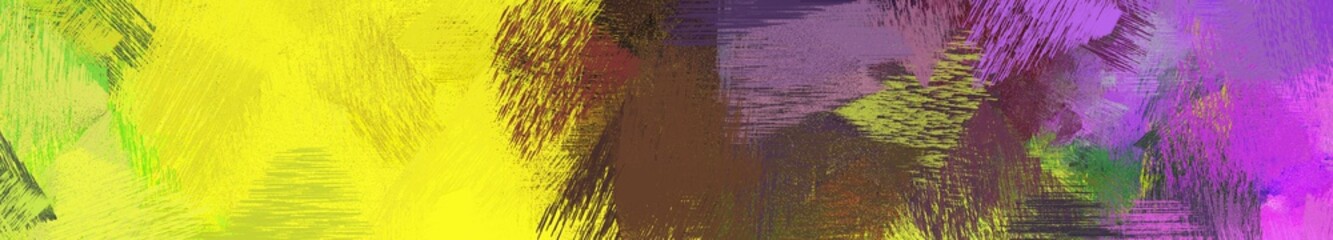 wide landscape graphic with modern brush strokes background with old mauve, gold and dark slate gray