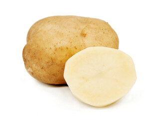 potatoes isolated on white background