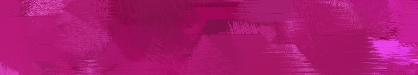 wide landscape graphic with abstract brush strokes background with medium violet red, neon fuchsia and dark pink