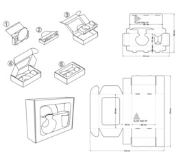 Children Plate Packaging Self Asembly (with out needing a glue) and Die-cut Pattern. The .eps file is full scale and fully functional. Prepared for real cardboard production.