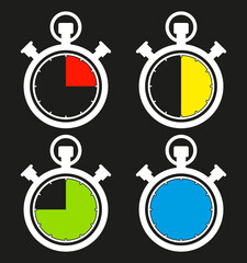 Fototapeta premium analog timer icon set stopwatch logo