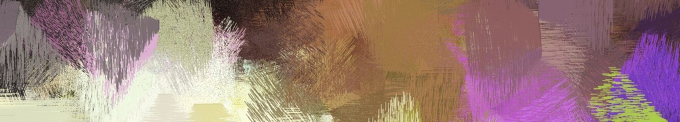 wide landscape graphic with dirty brush strokes background with pastel brown, pastel gray and very dark blue