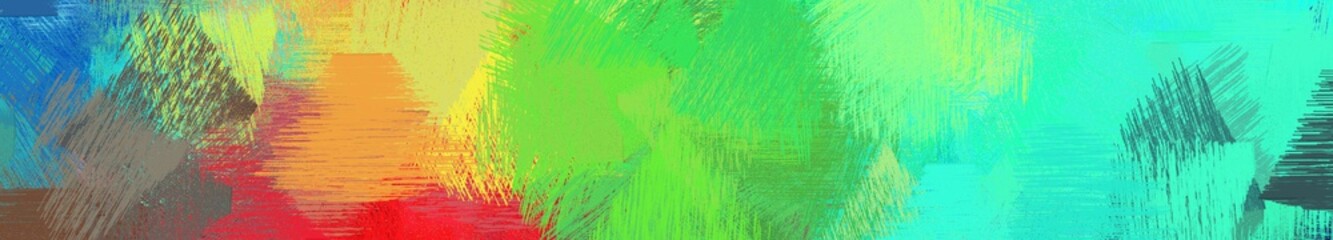 Fototapeta premium wide landscape graphic with modern brush strokes background with pastel green, medium sea green and sandy brown. can be used for background, canvas or poster