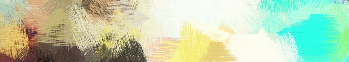 wide landscape graphic with abstract brush strokes background with beige, turquoise and old mauve