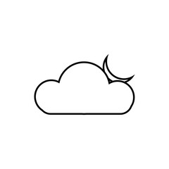 Moon and cloud sign. Weather icons vector illustration. eps ten