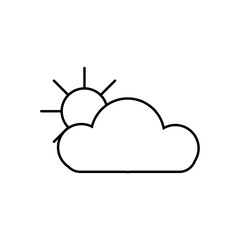 Sun and cloud sign. Weather icons vector illustration. eps ten