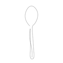Spoon icon on white background, vector illustration