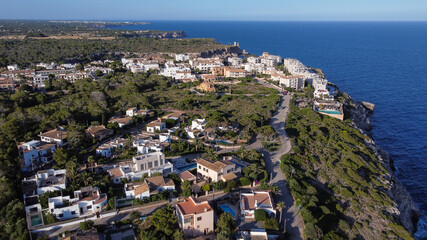 Fototapeta na wymiar Aerial view of Cala Figuera