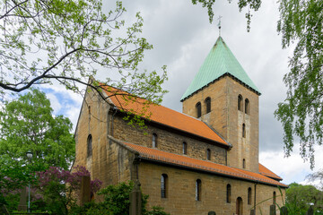 Fototapeta premium Old Aker Church—the oldest existing building in Oslo, Norway.
