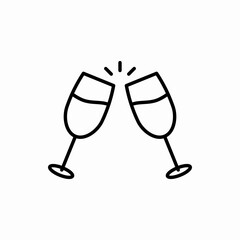 Outline cheers icon.Cheers vector illustration. Symbol for web and mobile
