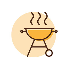 Grill BBQ cookout vector icon