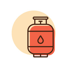 Propane gas cylinder vector icon