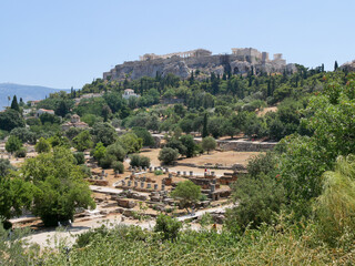 Acrópolis de Atenas vista desde el ágora