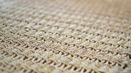 Close up and Texture of beautiful brown rattan material of furnitures