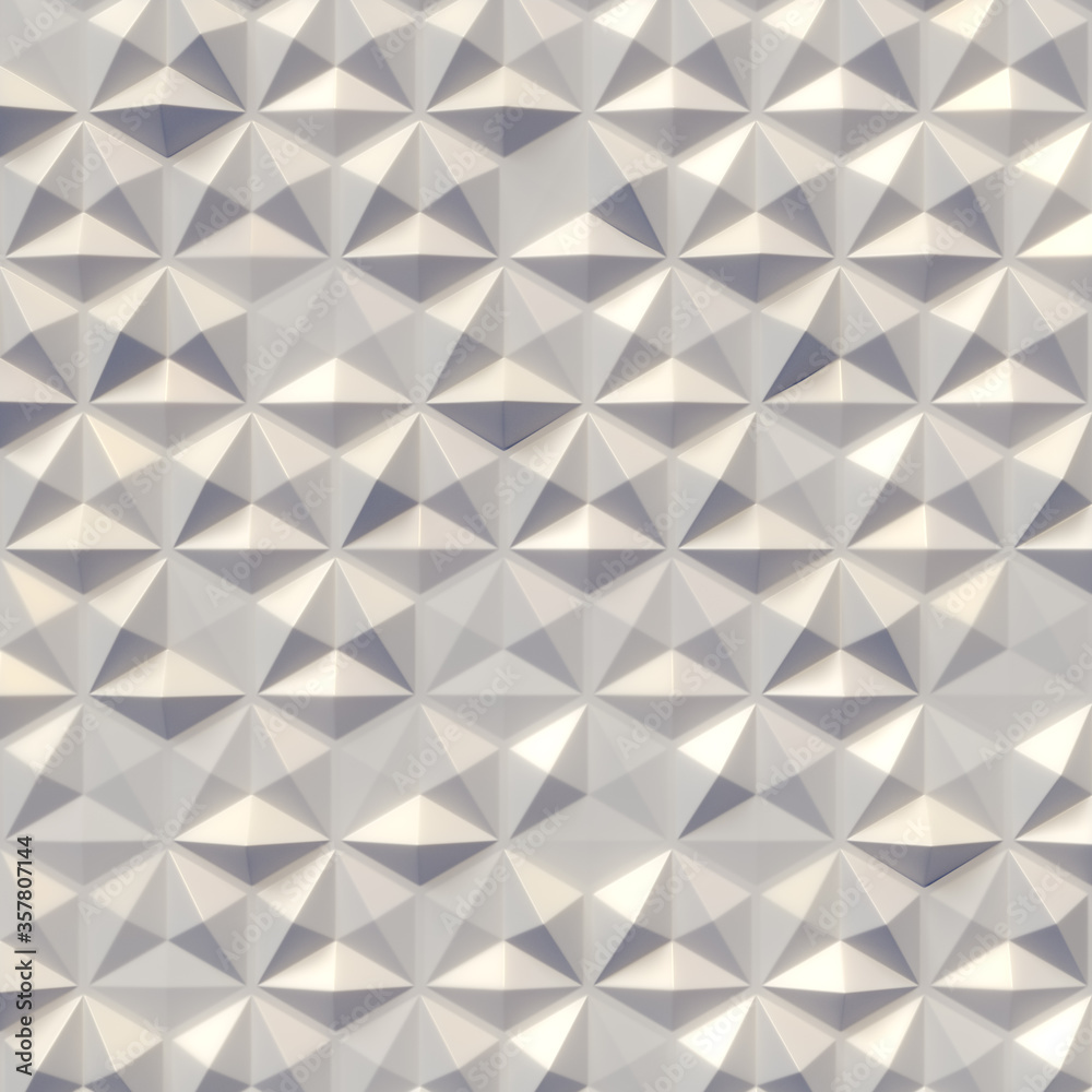 Aufkleber Modern white hexagonal shape digital illustration. 3d rendering background