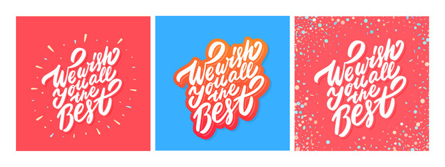 We wish you all the best. Farewell cards set.