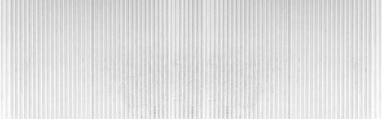 Panorama of White Corrugated metal texture surface or galvanize steel background