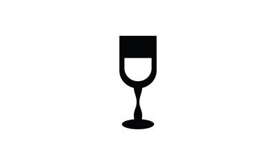 Wine glass calix black vector illustration