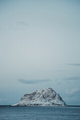 Fototapeta na wymiar Norwegen Lofoten im Winter mit Schnee