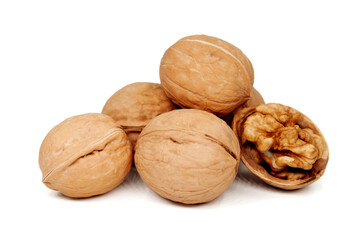 walnut isolated on white background