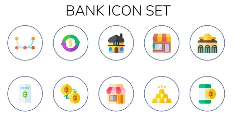 bank icon set