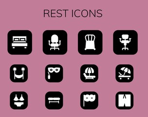 Modern Simple Set of rest Vector filled Icons