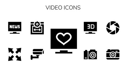video icon set