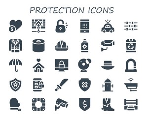 protection icon set