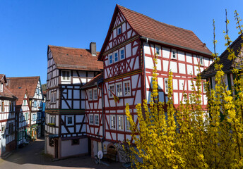 Fachwerkhäuser in der Altstadt von Bad Orb Hessen