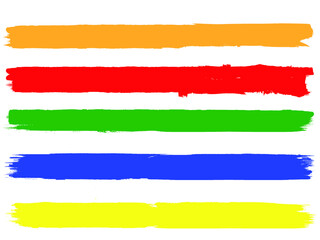 Obraz premium Grunge Paint Roller . Vector brush Stroke . Distressed banner . Black stripes isolated. paintbrush collection . Modern Textured shape . Dry border in Black . Bulge lines