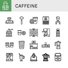 caffeine icon set