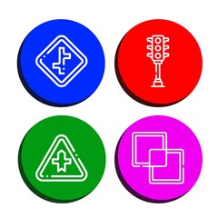 Set of intersection icons