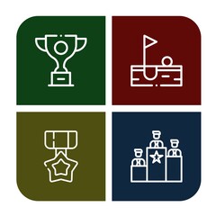 trophy icon set