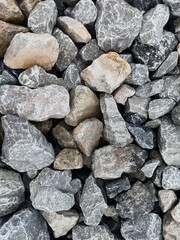 Large stones are used in construction in thailand