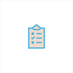 paper clipboard icon flat vector logo design trendy