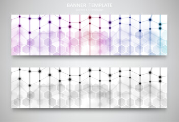 Banners and headers for site with molecules