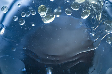 water drops on blue background