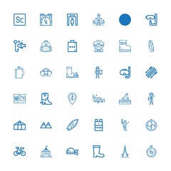 Editable 36 adventure icons for web and mobile