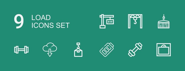 Editable 9 load icons for web and mobile