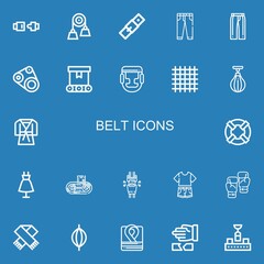 Editable 22 belt icons for web and mobile