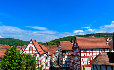 Fachwerkhäuser in der Altstadt von Bad Orb Hessen